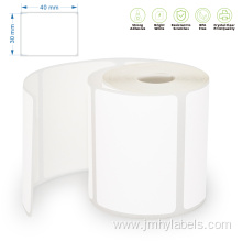 Direct thermal label roll for portable printer use